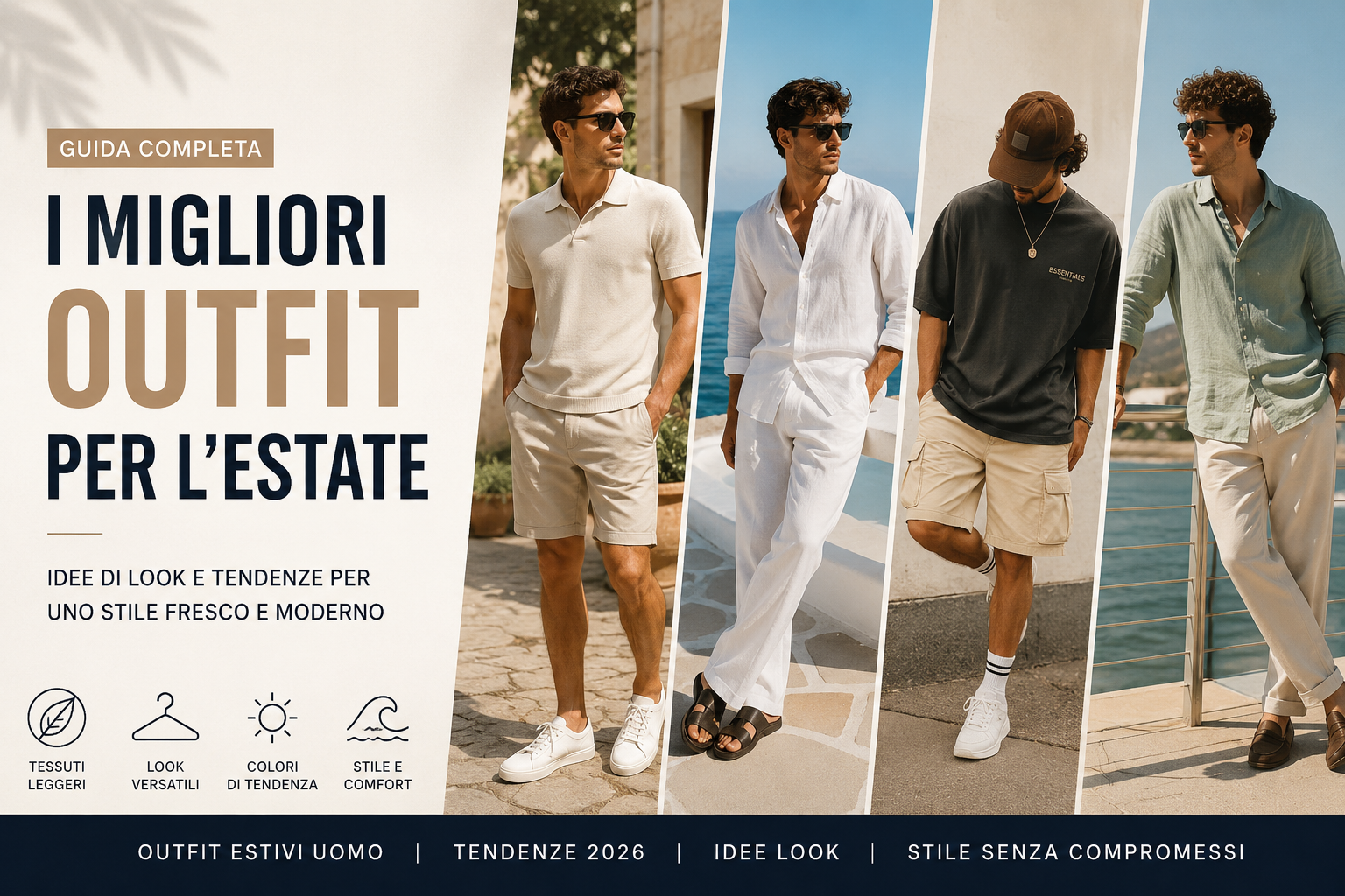 Outfit Estate Uomo 2026: Guida Completa a Stile, Tendenze e Abbinamenti