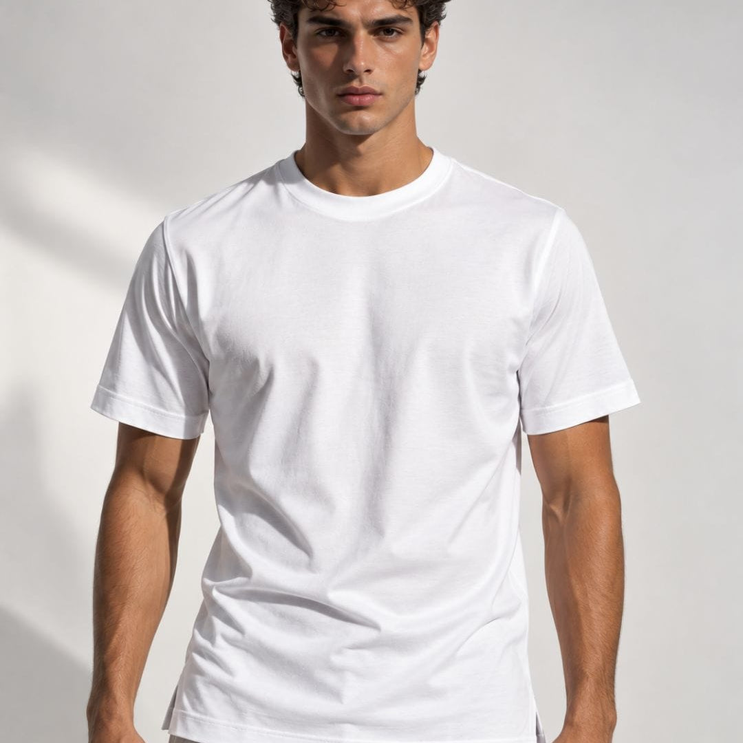 T-Shirt Filo Di Scozia Bianco