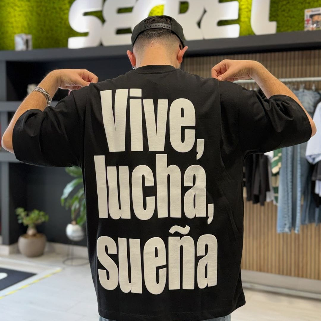 T-Shirt "VIVE, LUCHA, SUENA " black