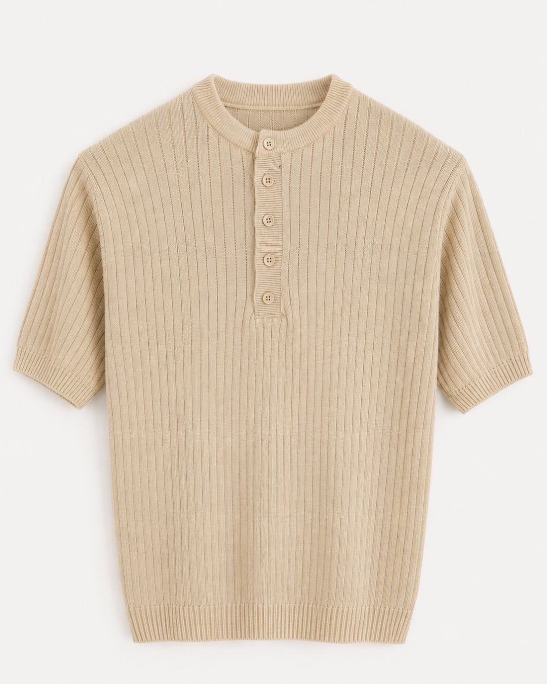 Serafino a costine beige in maglina