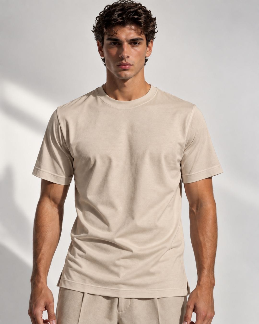 T-Shirt Filo Di Scozia Beige