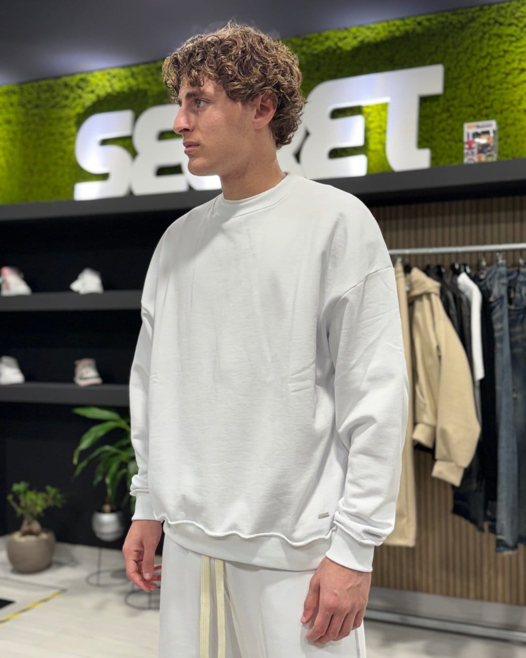 Felpa reverse white