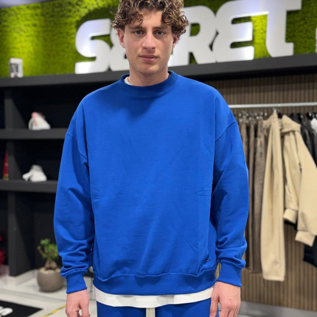 Felpa reverse blu royal