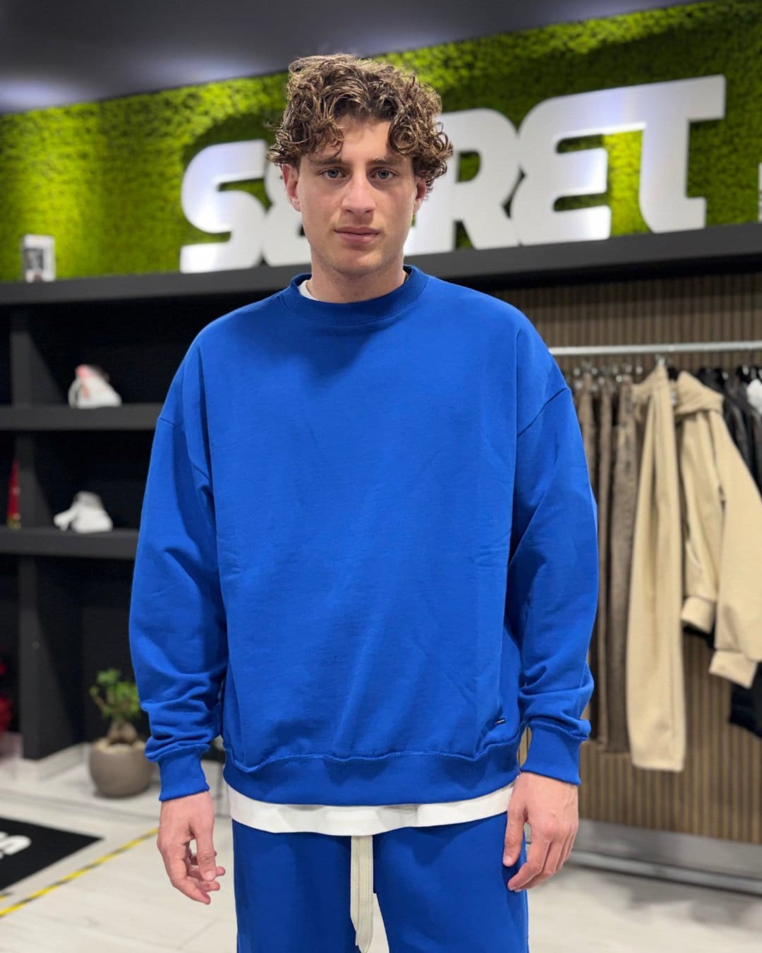 Felpa reverse blu royal