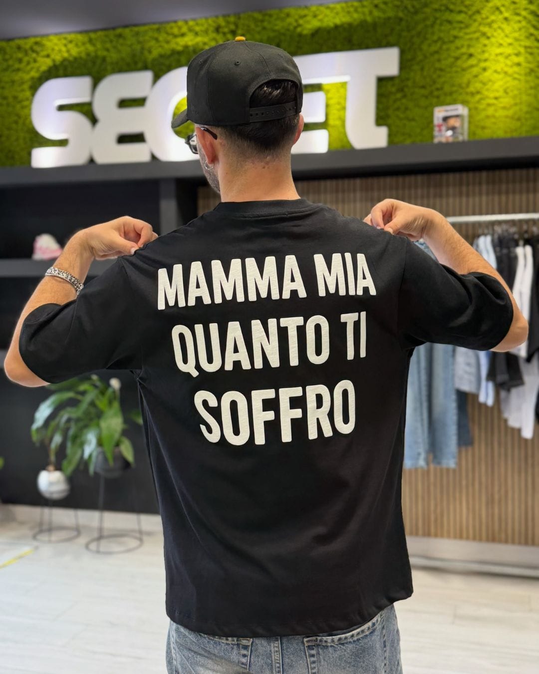 T-Shirt "MAMMA MIA QUANTO TI SOFFRO " black