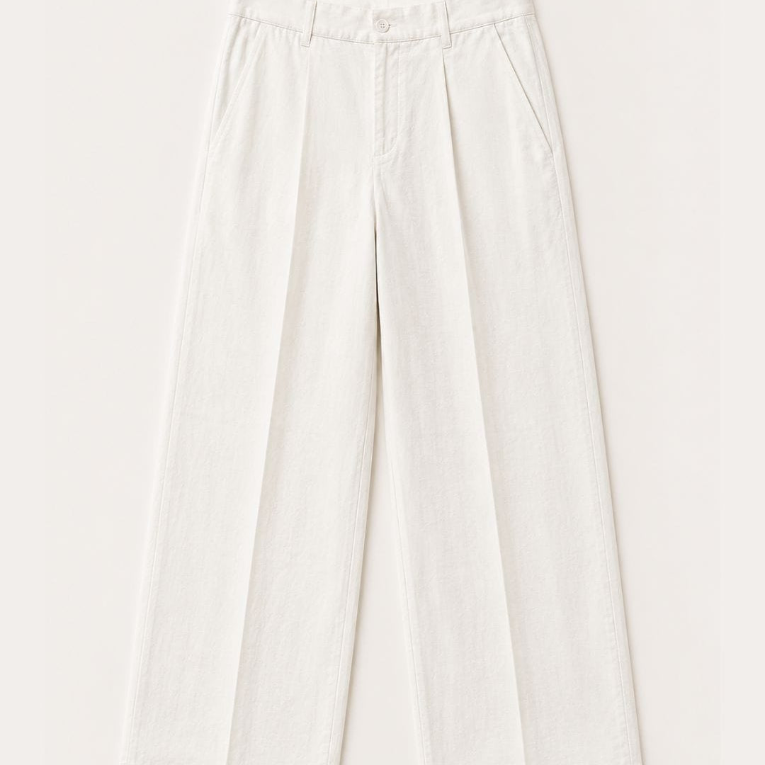 Pantalone Paradiso Bianco  (misto lino)