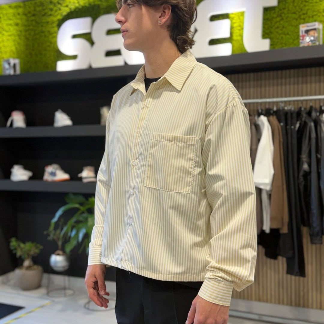 Camicia soft stripe yellow