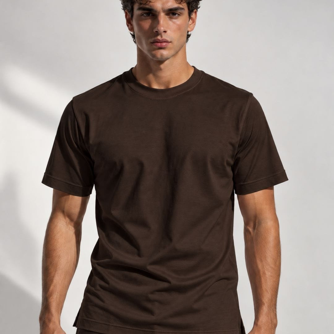 T-Shirt Filo Di Scozia Moro