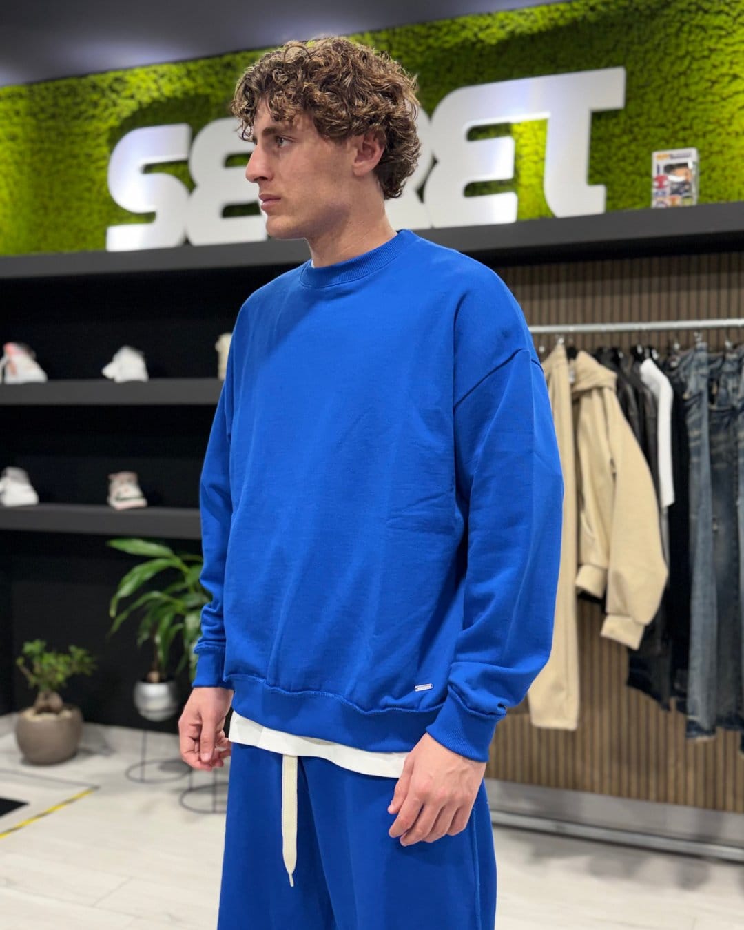 Felpa reverse blu royal