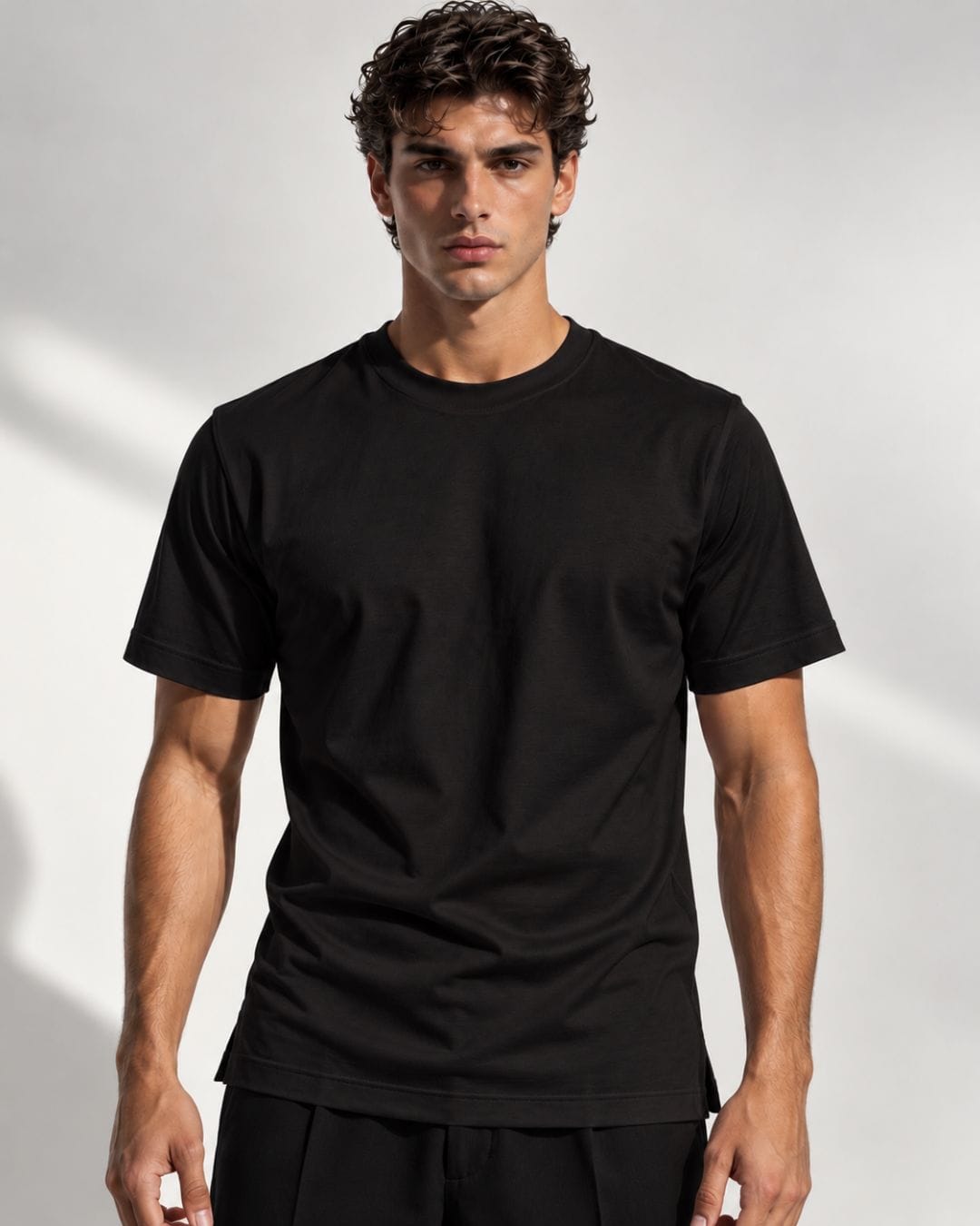 T-Shirt Filo Di Scozia Nero