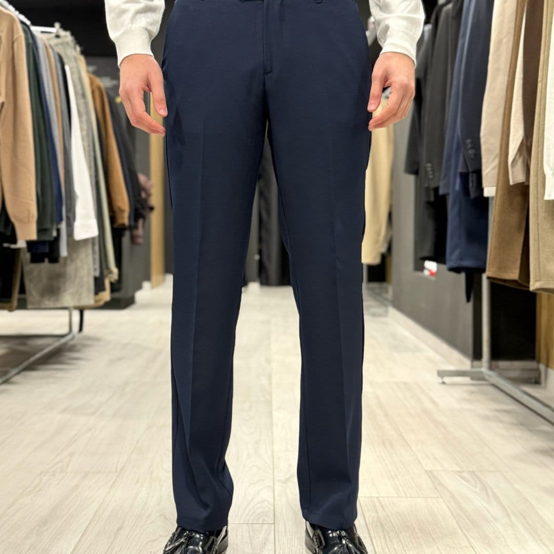 Panta zero negativo blu
