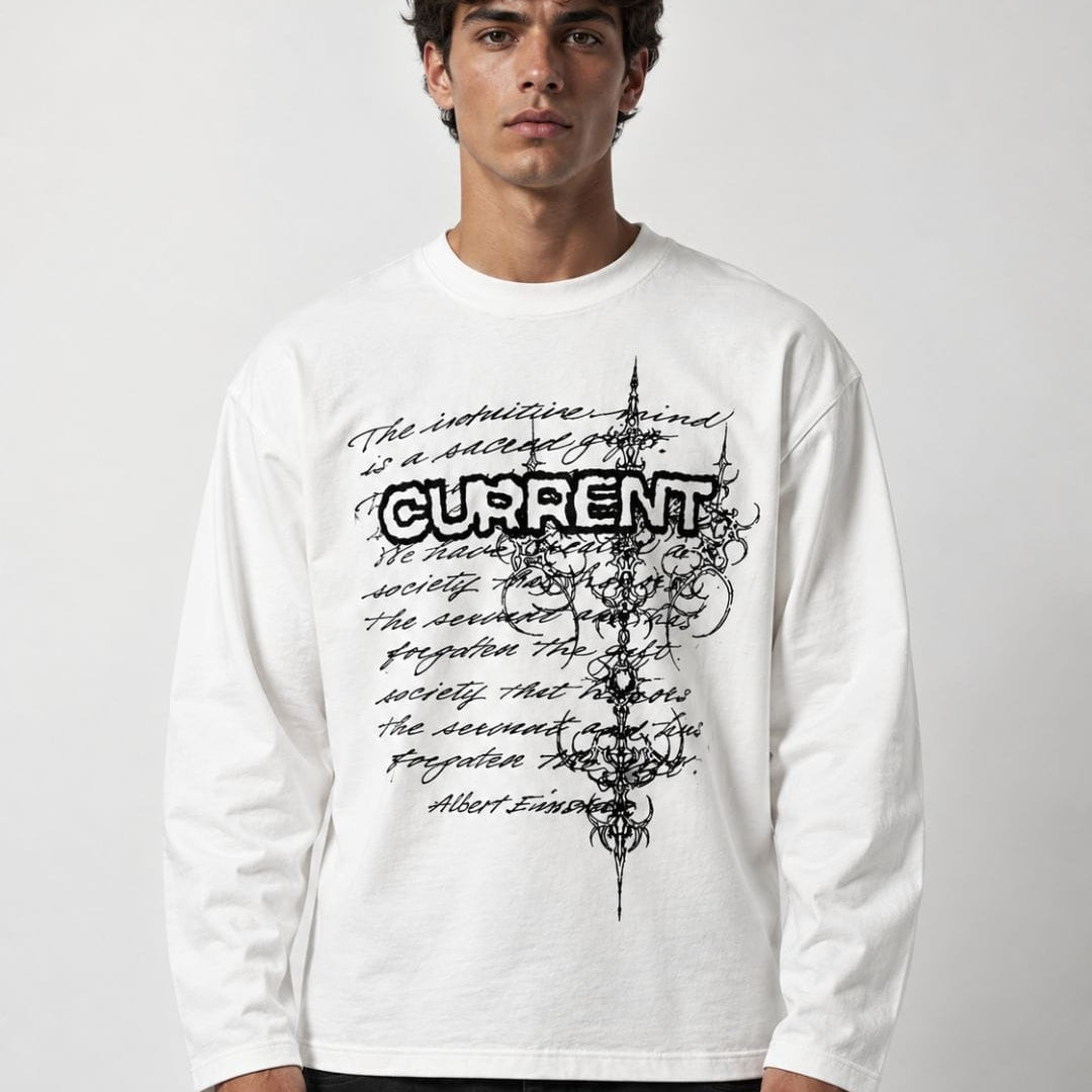 Longsleeve Current Crop Bianco
