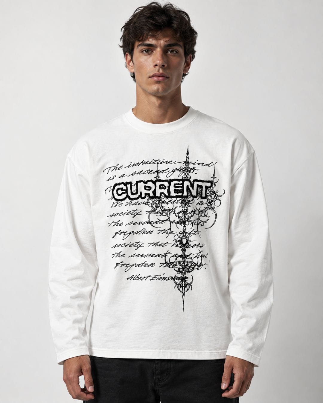 Longsleeve Current Crop Bianco