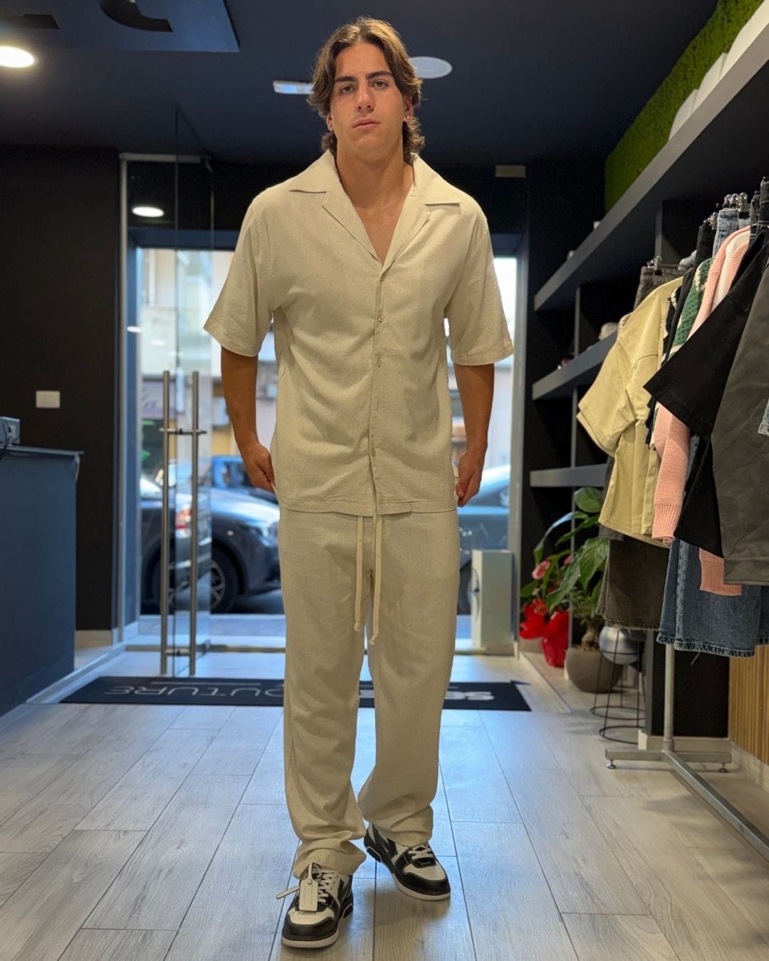 Completo Mykonos beige (misto lino)