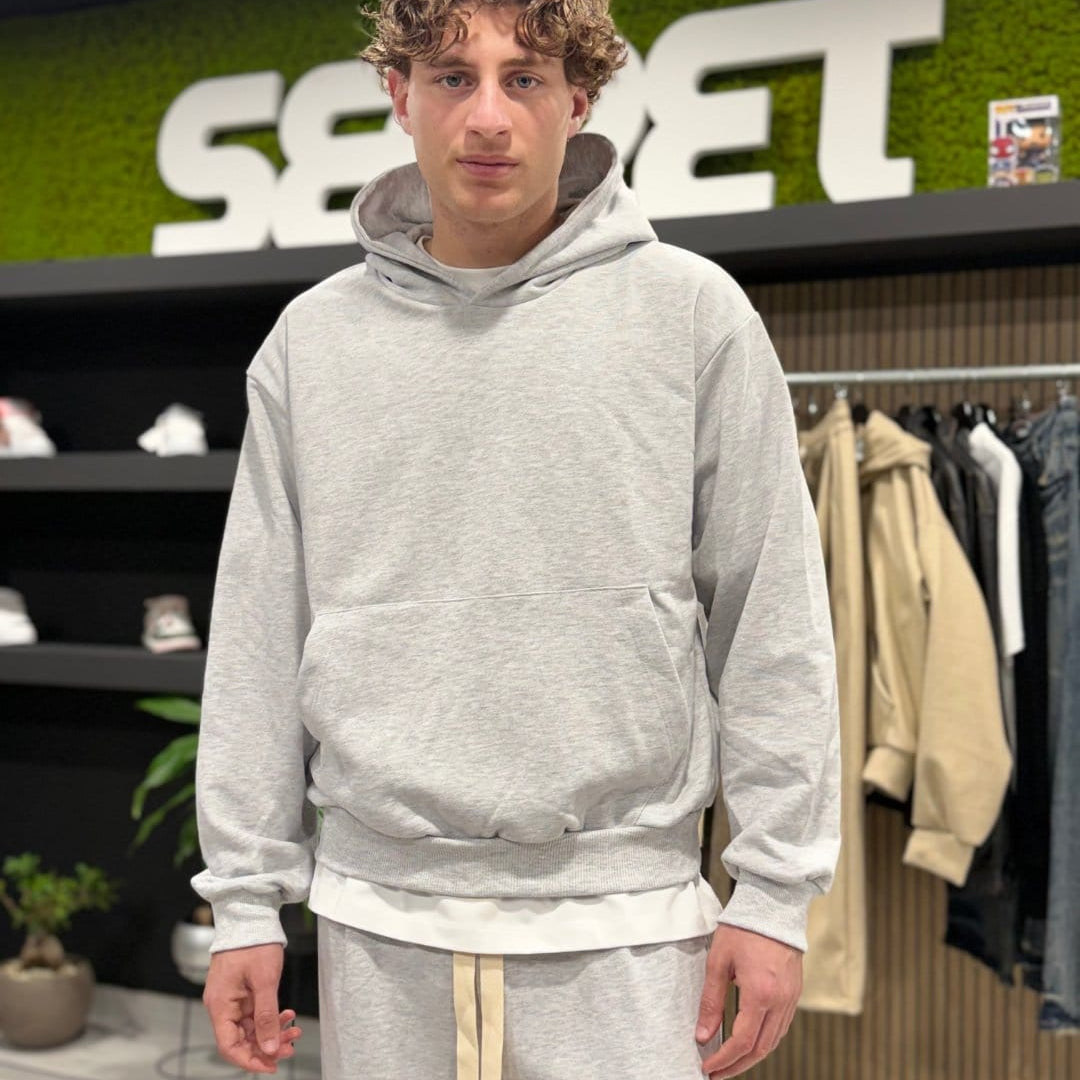 Felpa boxy fit garzata grigio nike