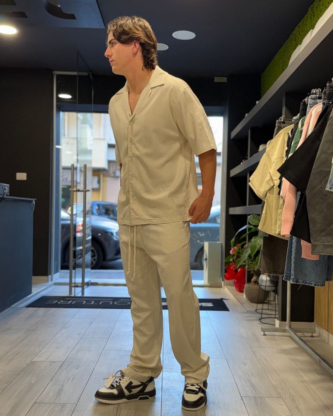 Completo Mykonos beige (misto lino)