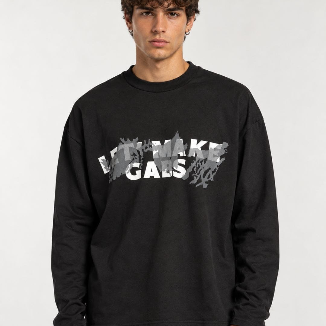 Longsleeve Gabs Crop Nero