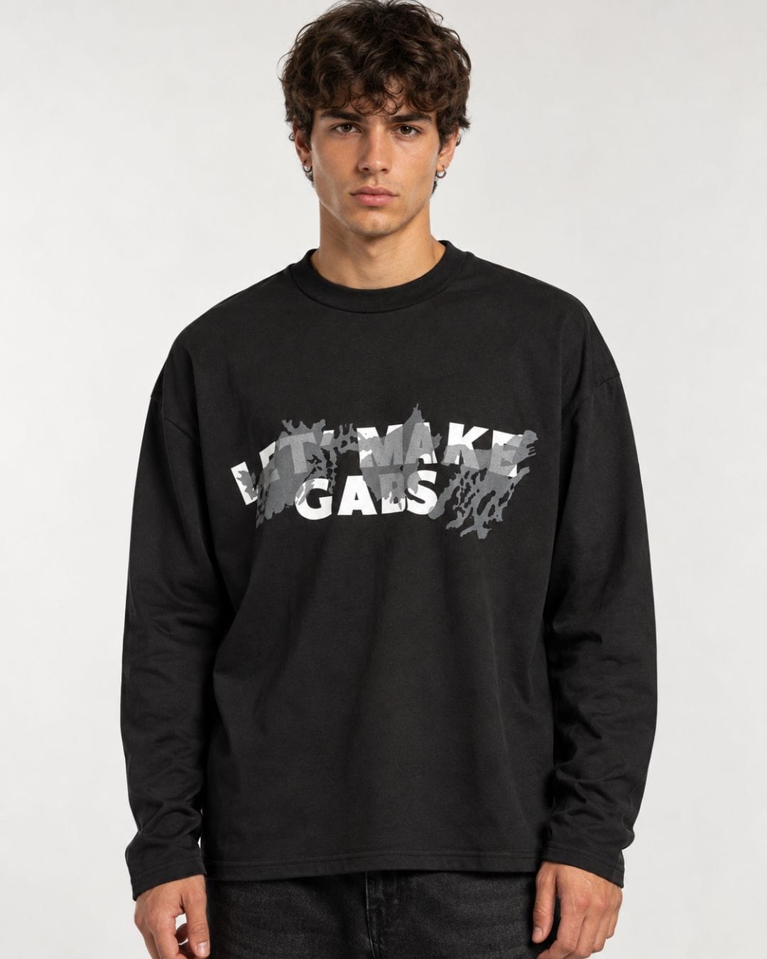 Longsleeve Gabs Crop Nero