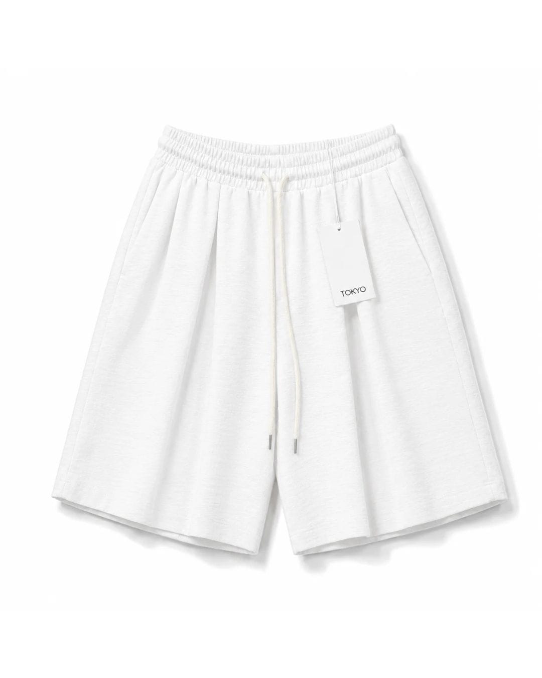 Bermuda super pences in lino bianco