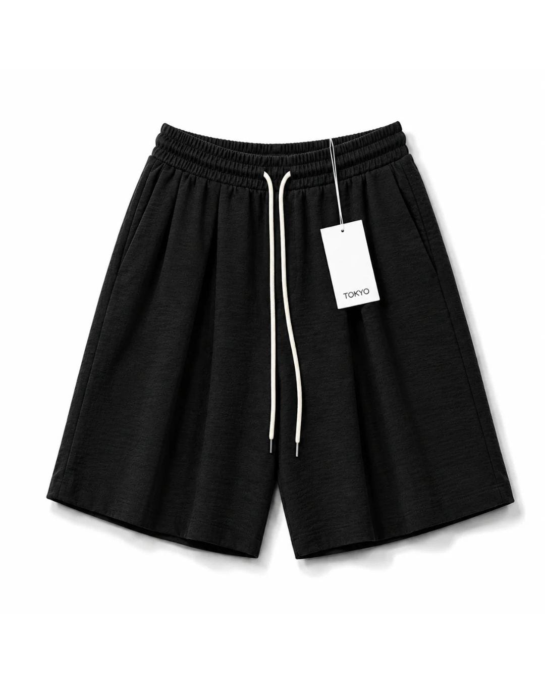 Bermuda super pences in lino nero
