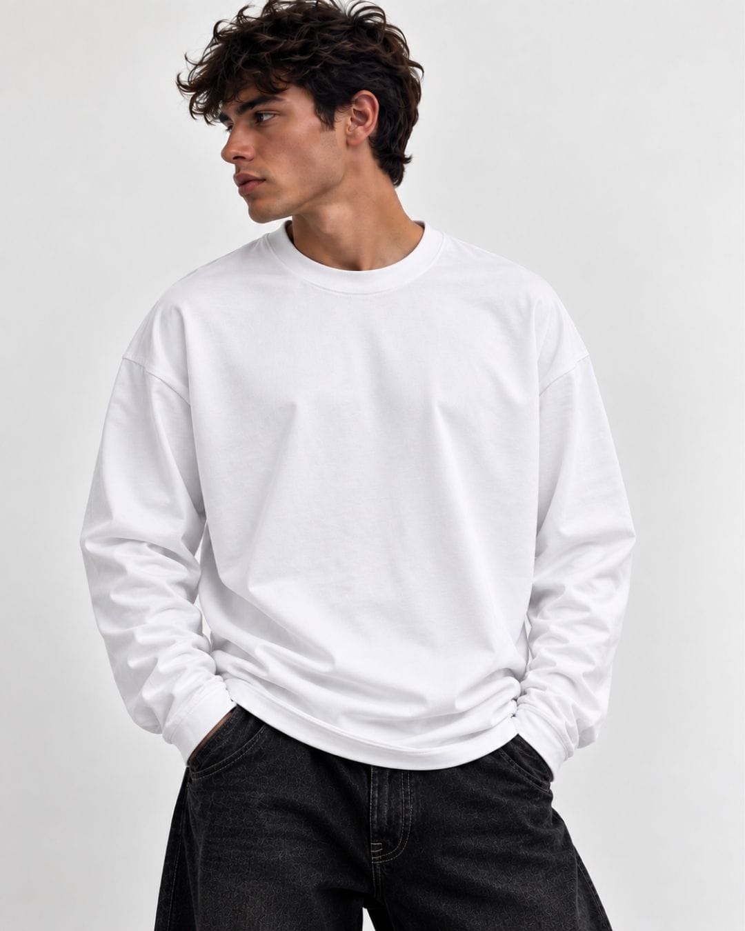 Longsleeve Basic Bianco