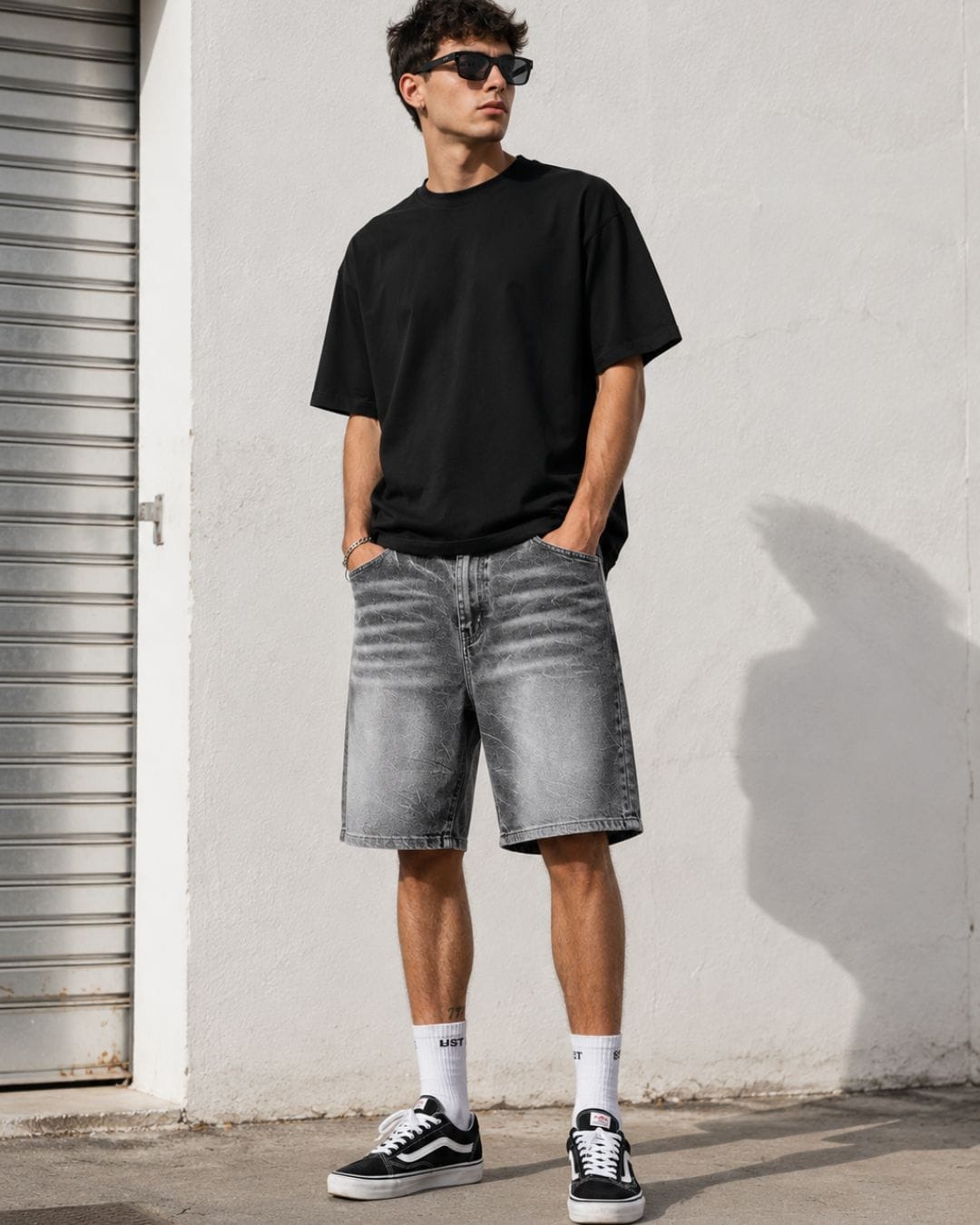 Jeans Bermuda Asphalt Grey