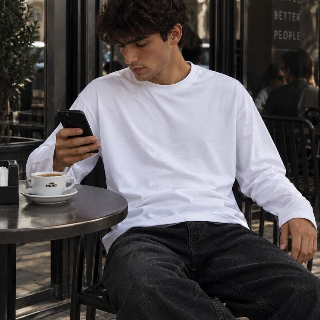 Longsleeve Basic Bianco
