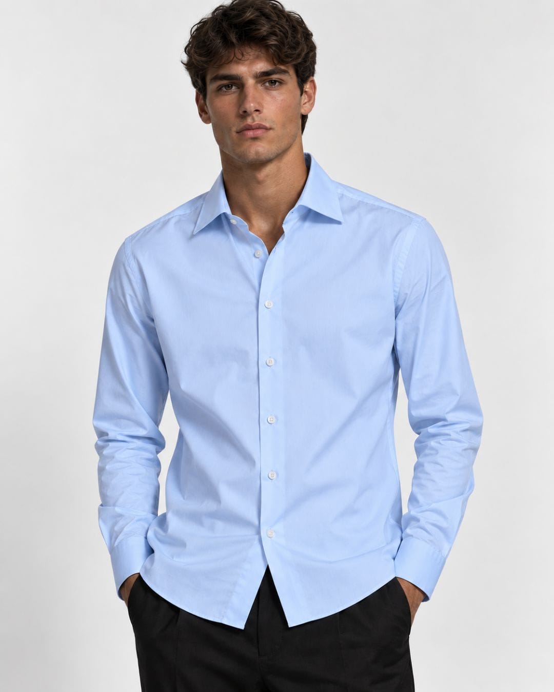 Camicia Slim Fit Celeste