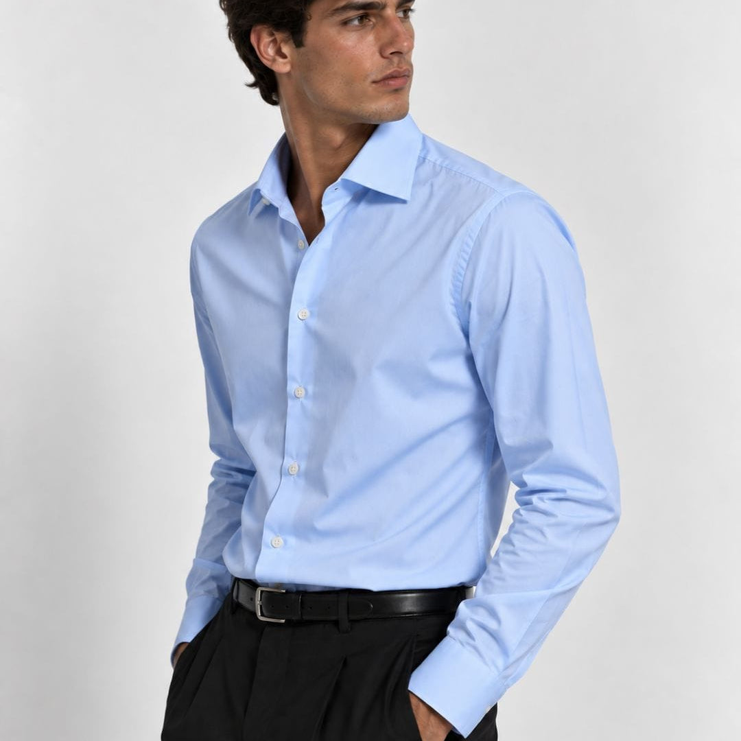 Camicia Slim Fit Celeste