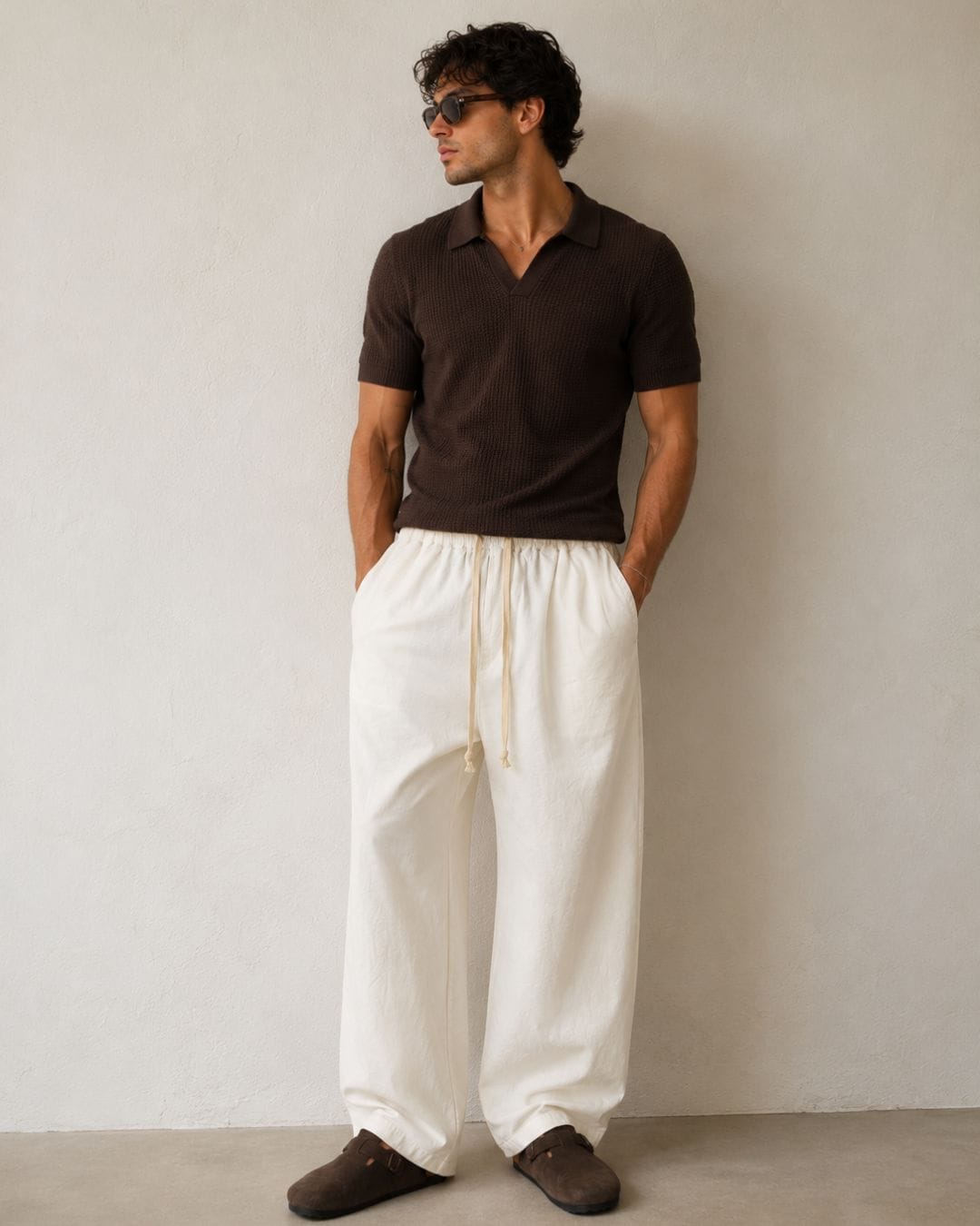 Pantalaccio Misto Lino Bianco