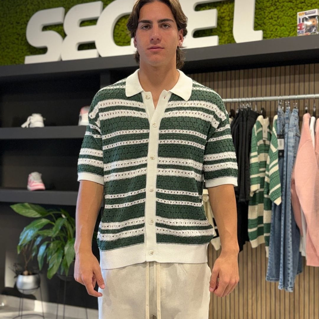 Camicia Bahamas Green & White
