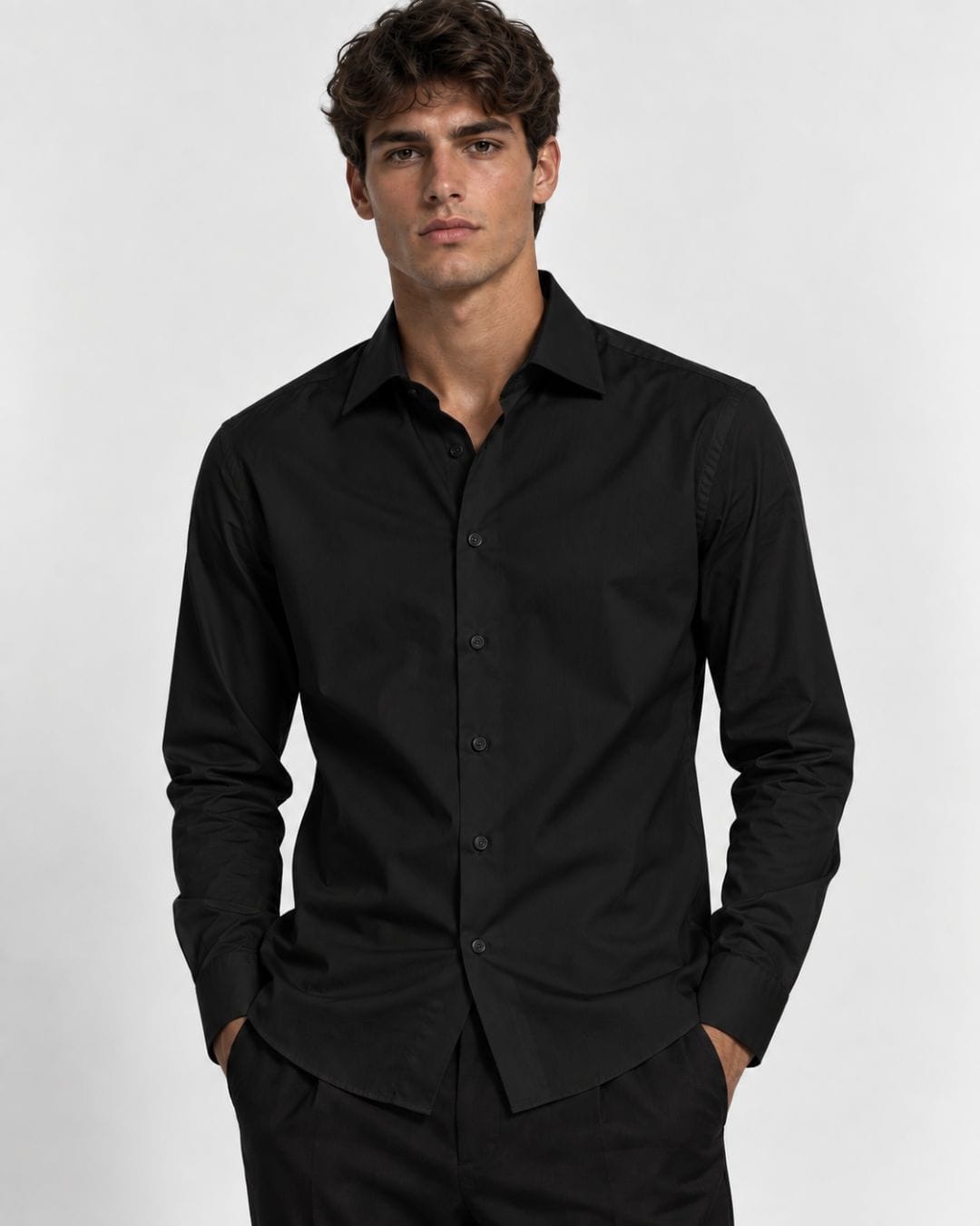 Camicia Slim Fit Nero