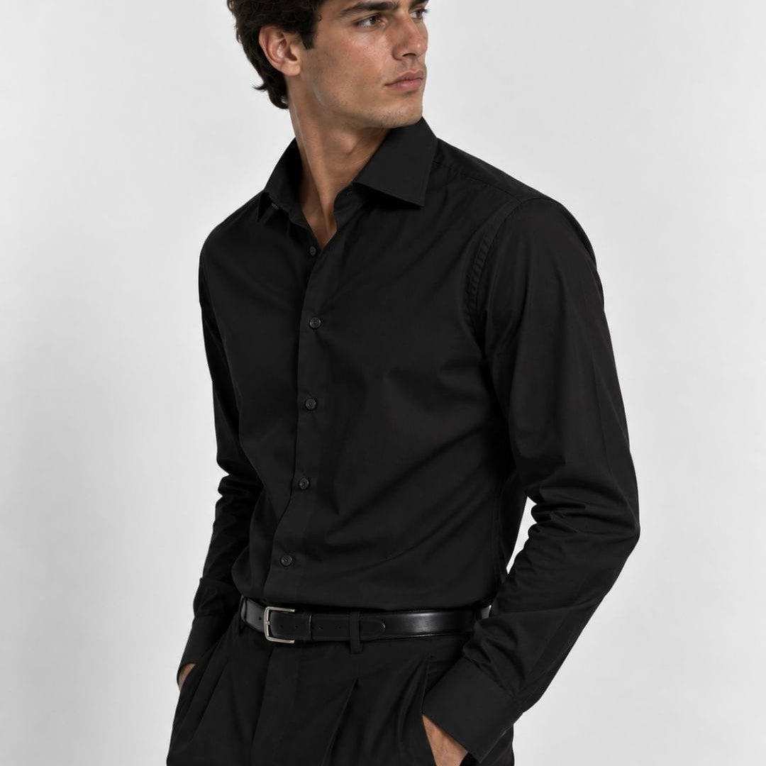 Camicia Slim Fit Nero