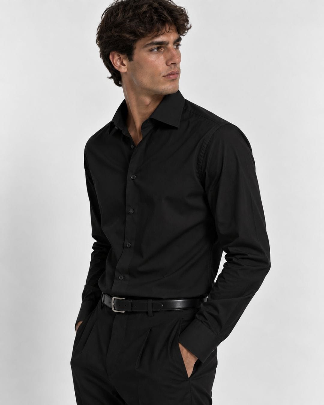 Camicia Slim Fit Nero