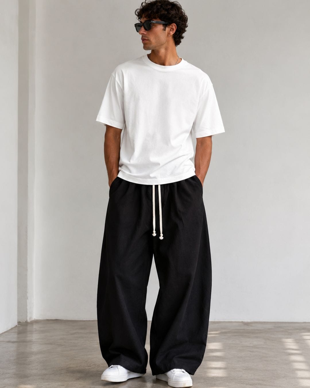 Pantalaccio Misto Lino Nero