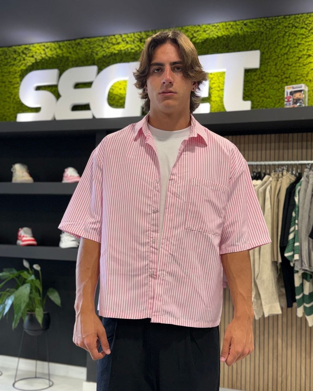 Camicia soft stripe pink