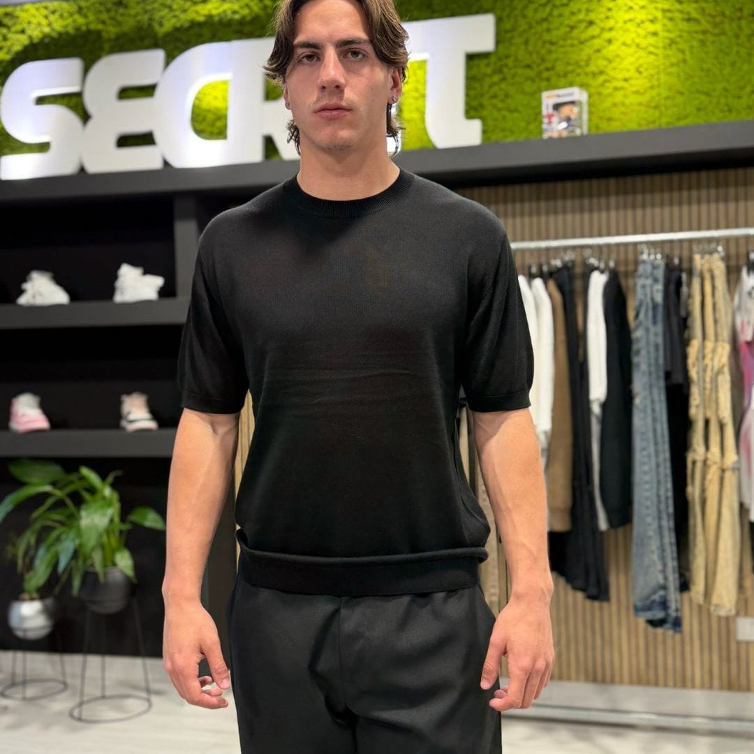 T-Shirt in filo black