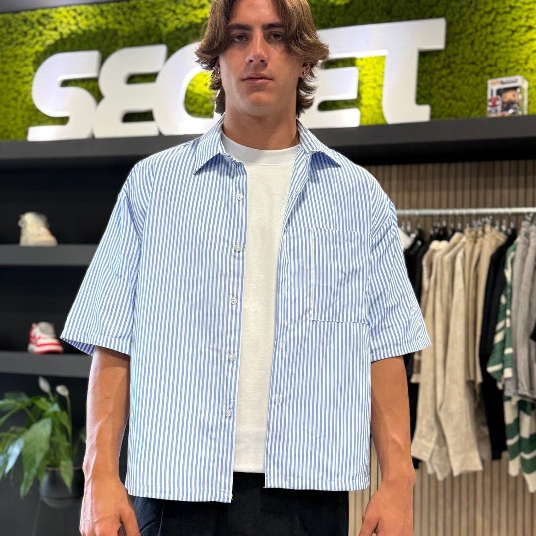Camicia soft stripe light blue