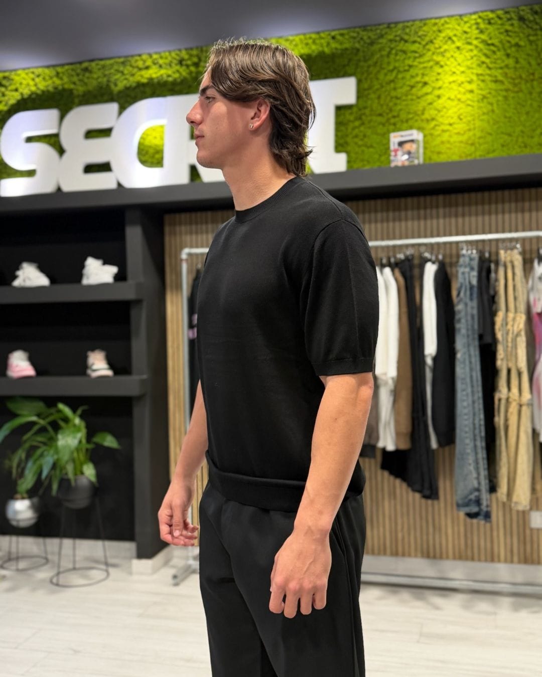T-Shirt in filo black