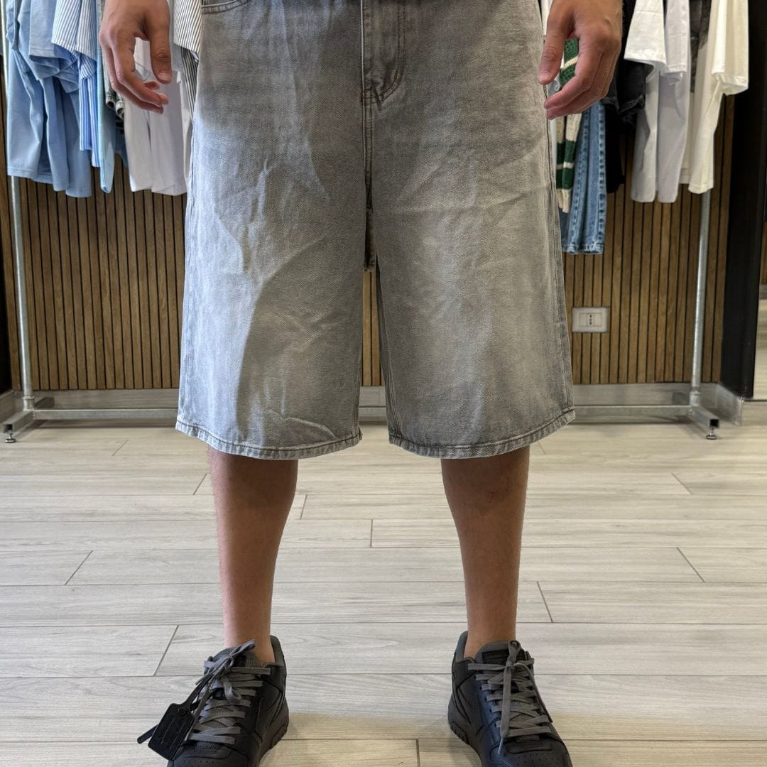 Jeans bermuda basic grey