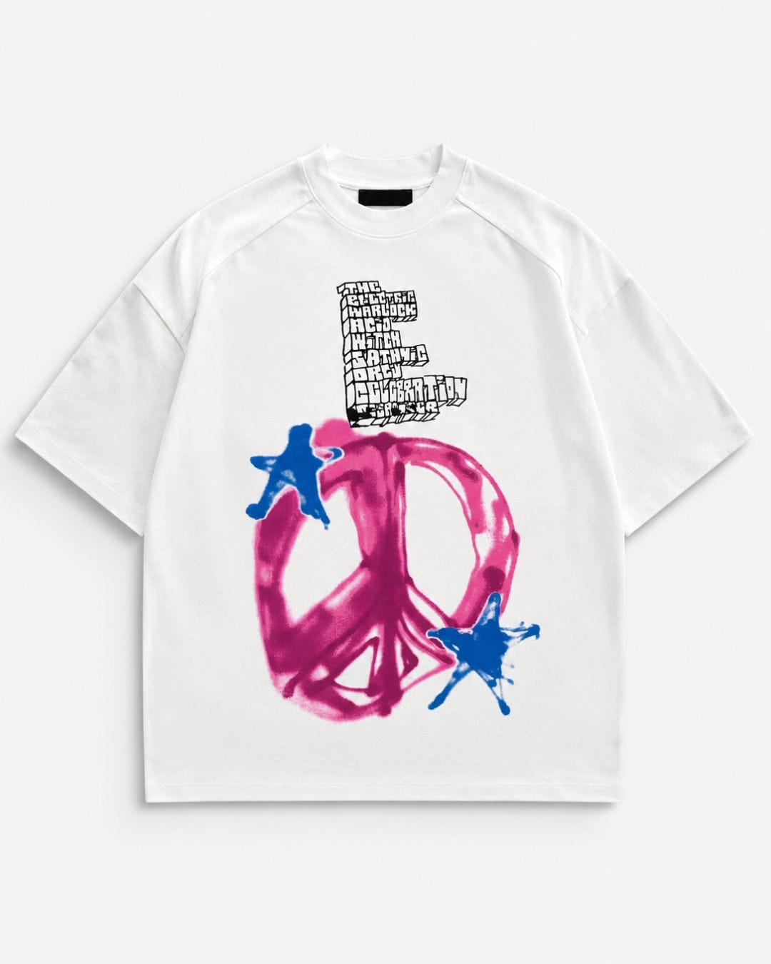 T-Shirt Peace Bianco