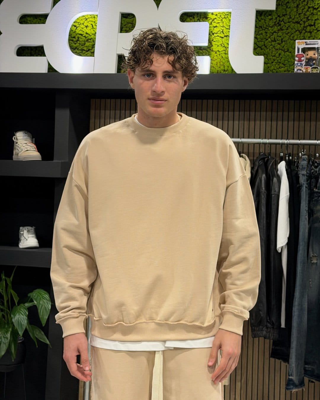 Felpa reverse beige