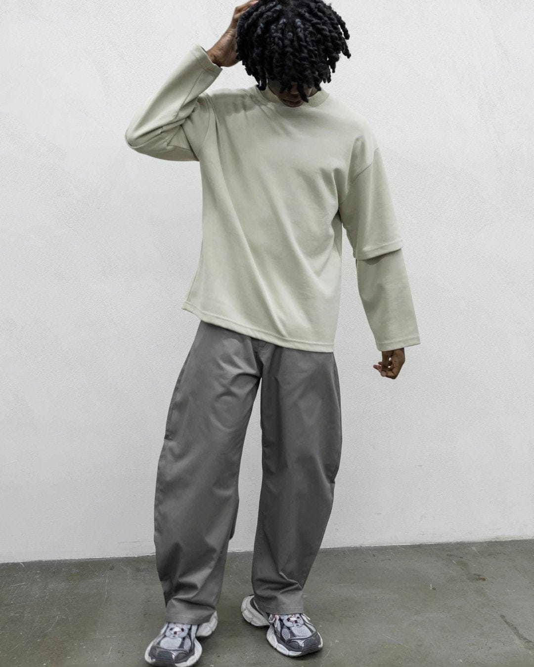 Long sleeve doppia manica beige