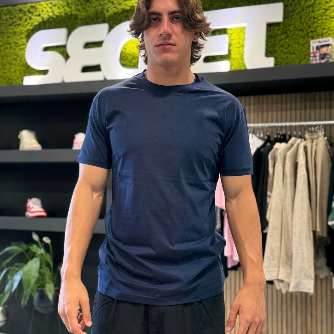 T-Shirt filo di scozia blue