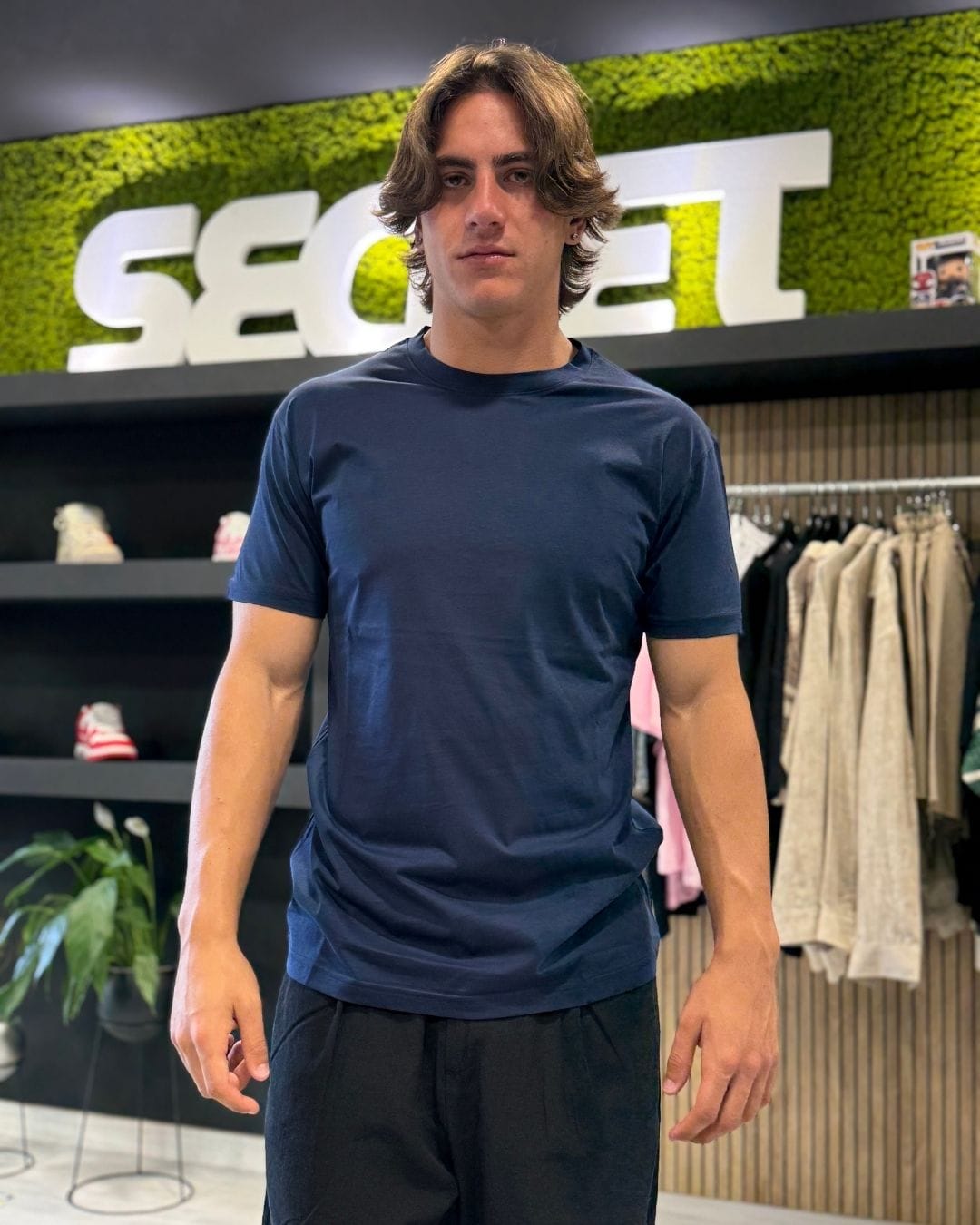 T-Shirt filo di scozia blue