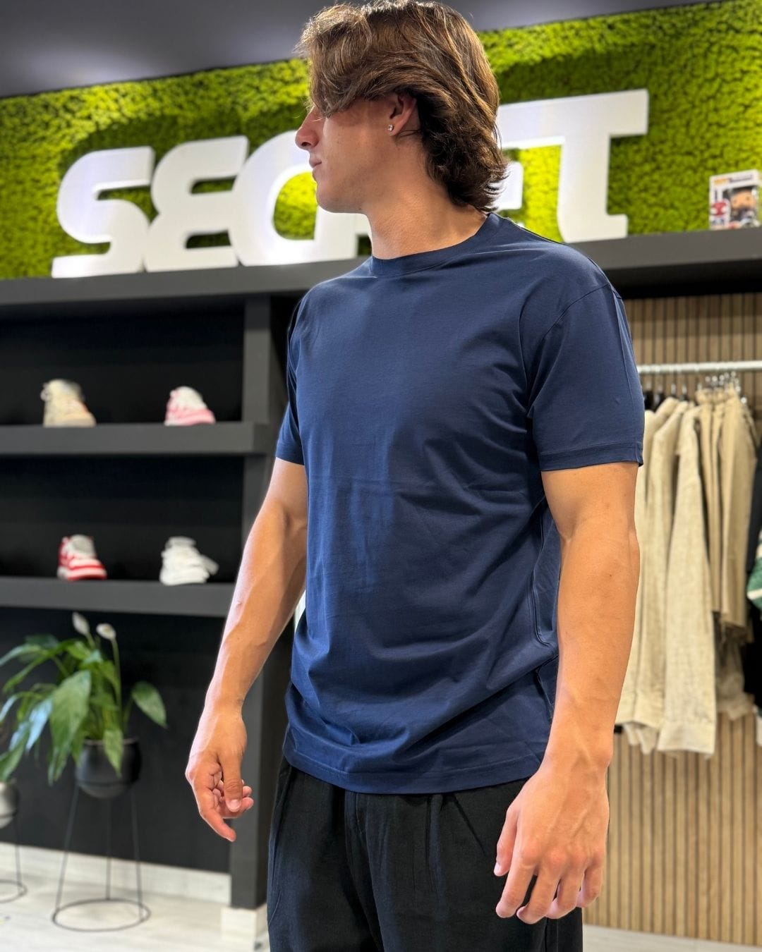T-Shirt filo di scozia blue