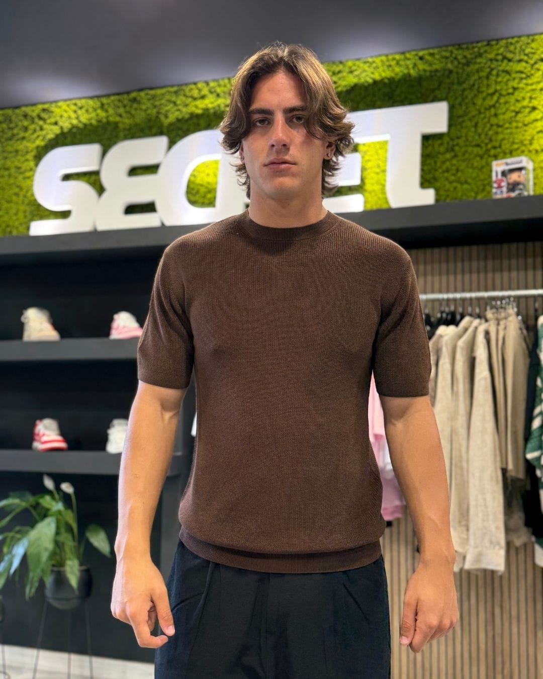 T-Shirt in maglia brown