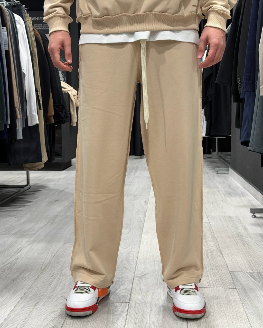 Panta tuta reverse beige