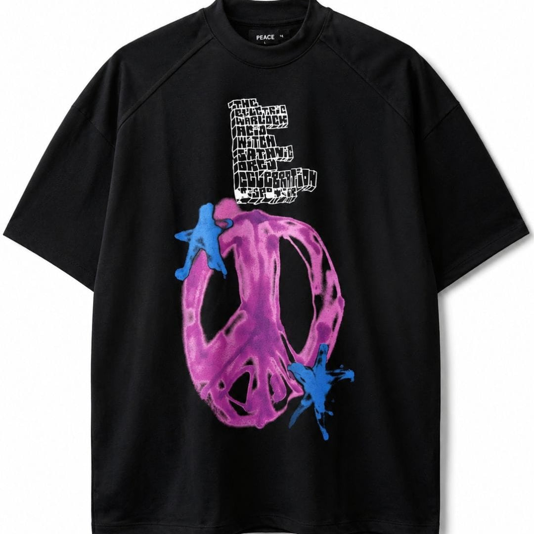 T-Shirt Peace Nero