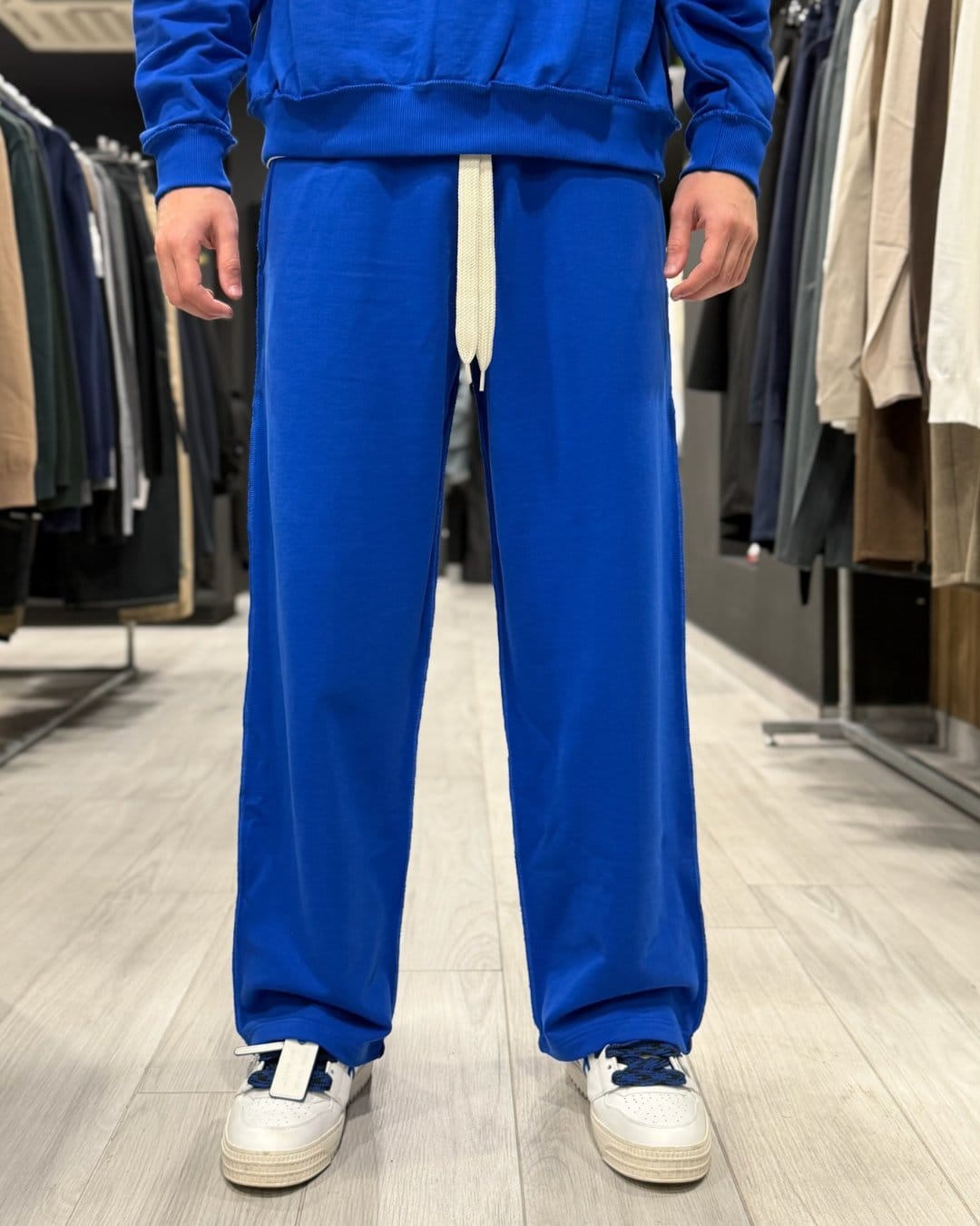 Panta tuta reverse blu royal